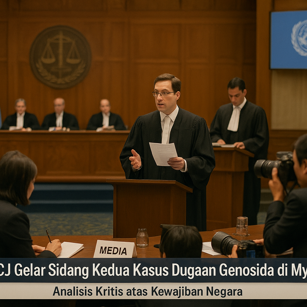 ICJ Gelar Sidang Kedua Kasus Dugaan Genosida di Myanmar: Analisis Kritis atas Kewajiban Negara