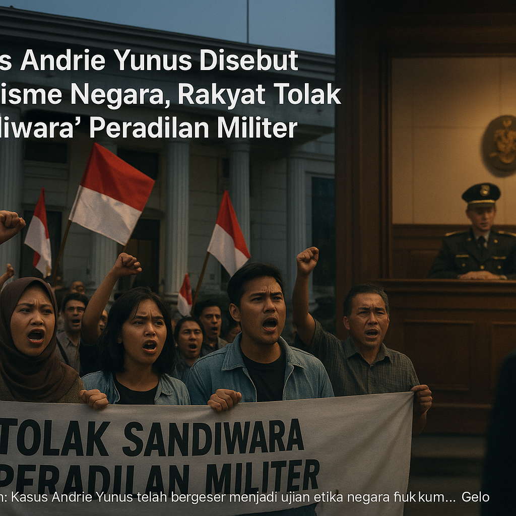 Kasus Andrie Yunus Disebut Terorisme Negara, Rakyat Tolak 'Sandiwara' Peradilan Militer