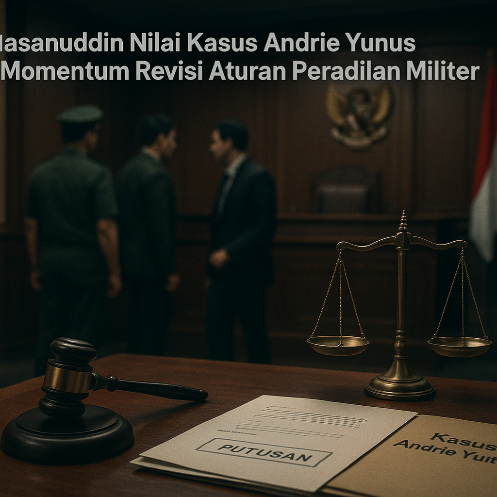 TB Hasanuddin Nilai Kasus Andrie Yunus Jadi Momentum Revisi Aturan Peradilan Militer
