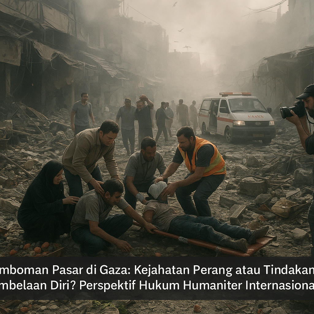 Pemboman Pasar di Gaza: Kejahatan Perang atau Tindakan Pembelaan Diri? Perspektif Hukum Humaniter Internasional