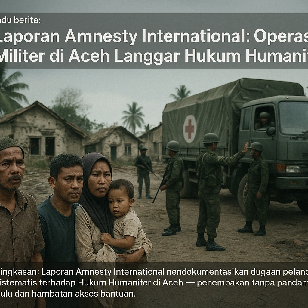 Laporan Amnesty International: Operasi Militer di Aceh Langgar Hukum Humaniter