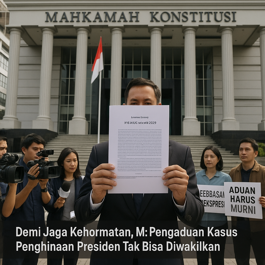 Demi Jaga Kehormatan, MK: Pengaduan Kasus Penghinaan Presiden Tak Bisa Diwakilkan