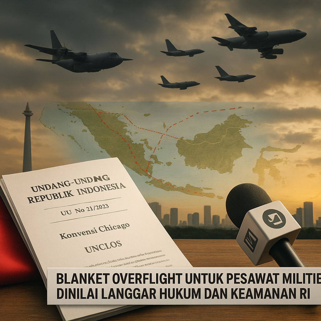 "Blanket Overflight" untuk Pesawat Militer AS Dinilai Langgar Hukum dan Keamanan RI