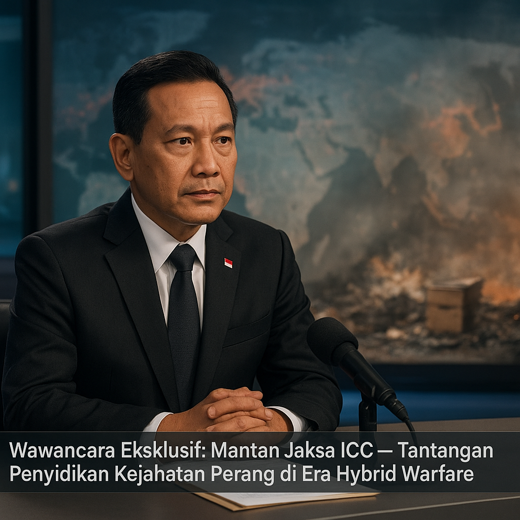 Wawancara Eksklusif: Mantan Jaksa ICC Bicara Tantangan Penyidikan Kejahatan Perang di Era Hybrid Warfare