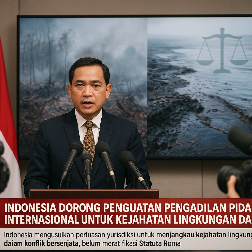 Indonesia Dorong Penguatan Pengadilan Pidana Internasional untuk Kejahatan Lingkungan dalam Konflik