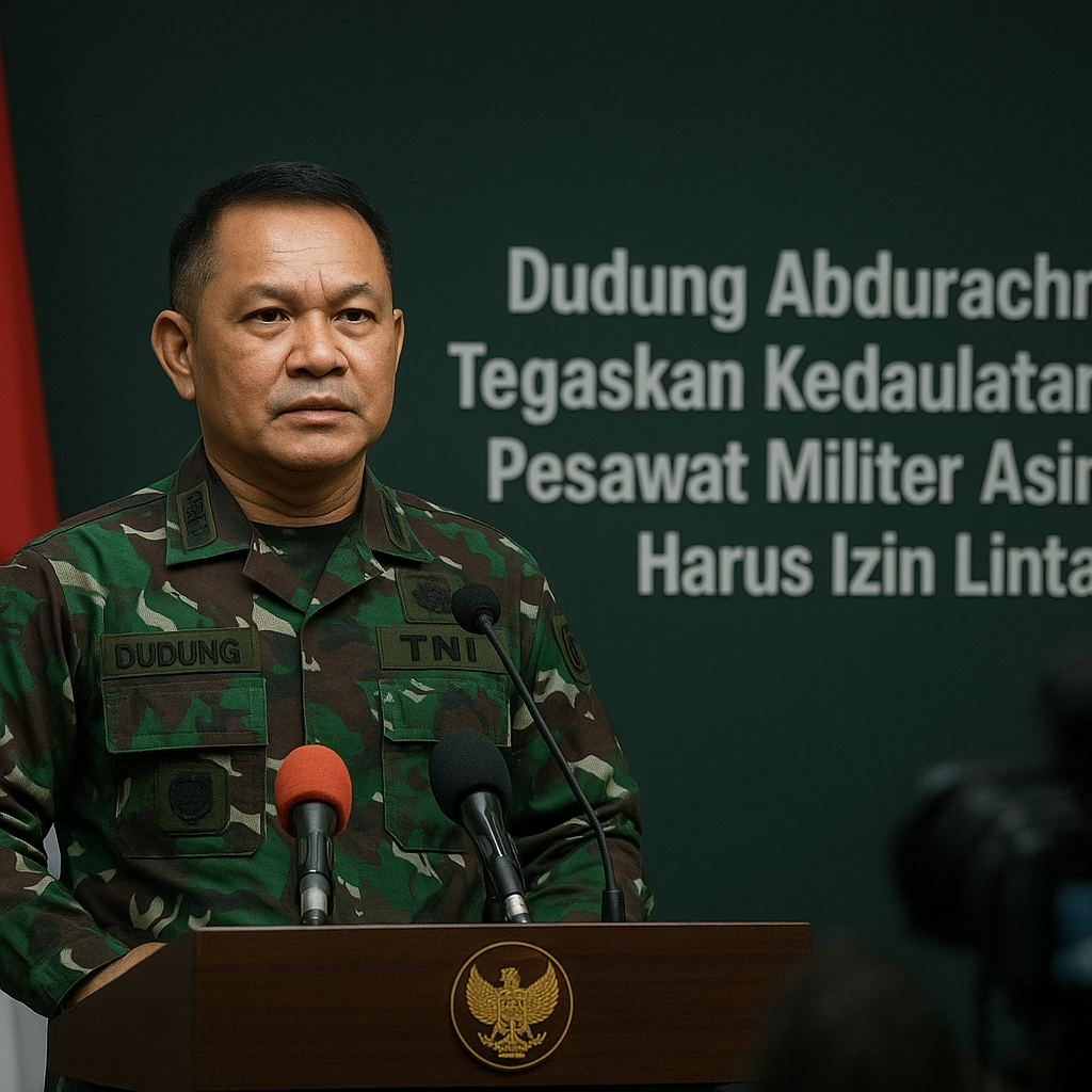 Dudung Abdurachman Tegaskan Kedaulatan Udara: Pesawat Militer Asing Harus Izin Lintas
