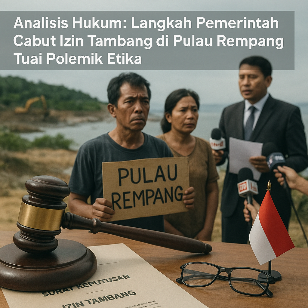 Analisis Hukum: Langkah Pemerintah Cabut Izin Tambang di Pulau Rempang Tuai Polemik Etika