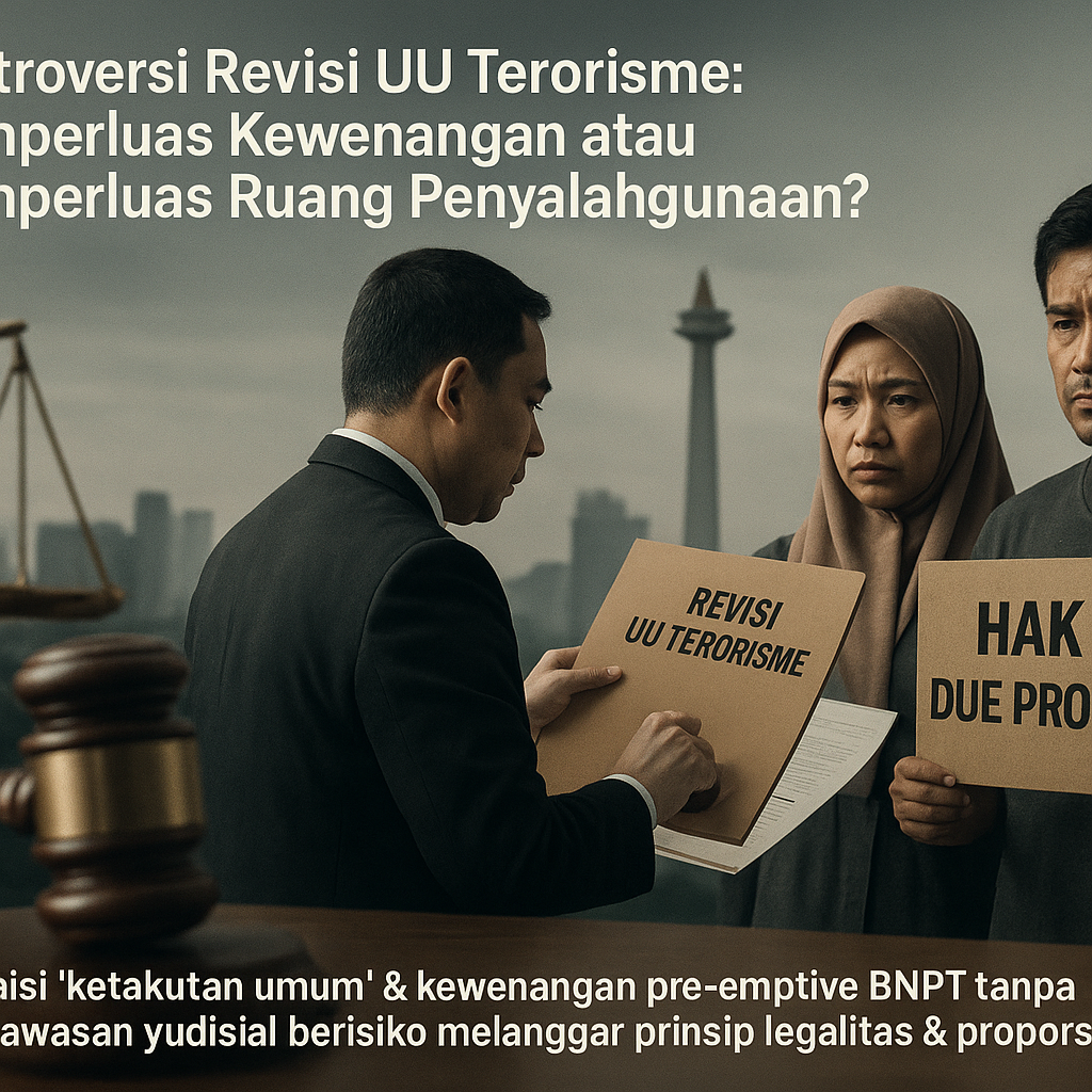 Kontroversi Revisi UU Terorisme: Memperluas Kewenangan atau Memperluas Ruang Penyalahgunaan?