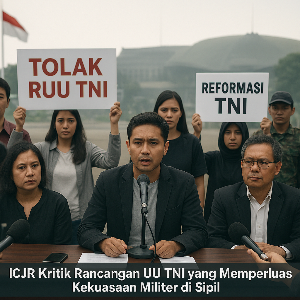 ICJR Kritik Rancangan UU TNI yang Memperluas Kekuasaan Militer di Sipil