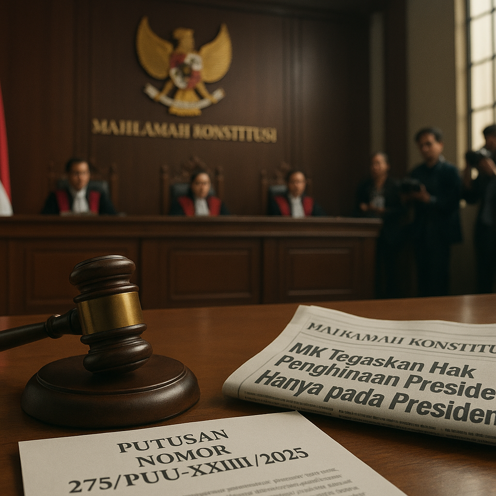 MK Tegaskan Hak Mengadu Penghinaan Presiden Hanya pada Presiden/Wakil Presiden