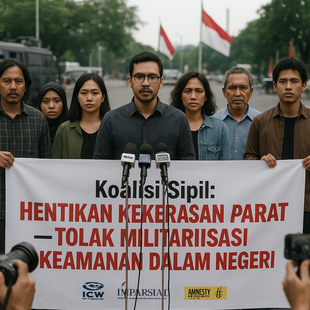 Koalisi Sipil Serukan Penghentian Kekerasan Aparat dan Tolak Militarisasi Keamanan Dalam Negeri