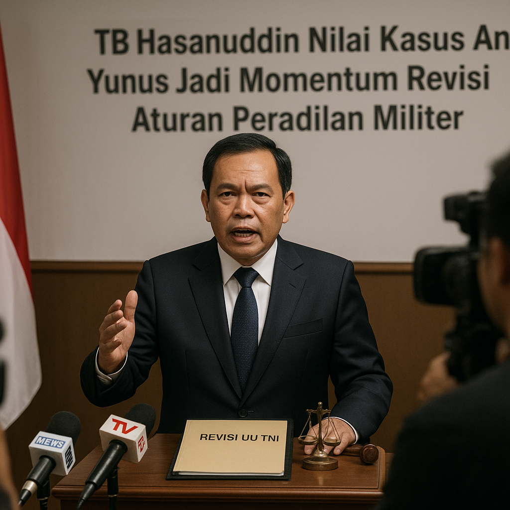 TB Hasanuddin Nilai Kasus Andrie Yunus Jadi Momentum Revisi Aturan Peradilan Militer