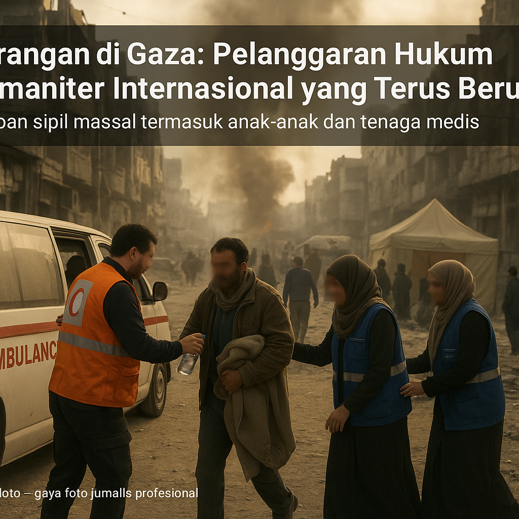 Serangan di Gaza: Pelanggaran Hukum Humaniter Internasional yang Terus Berulang