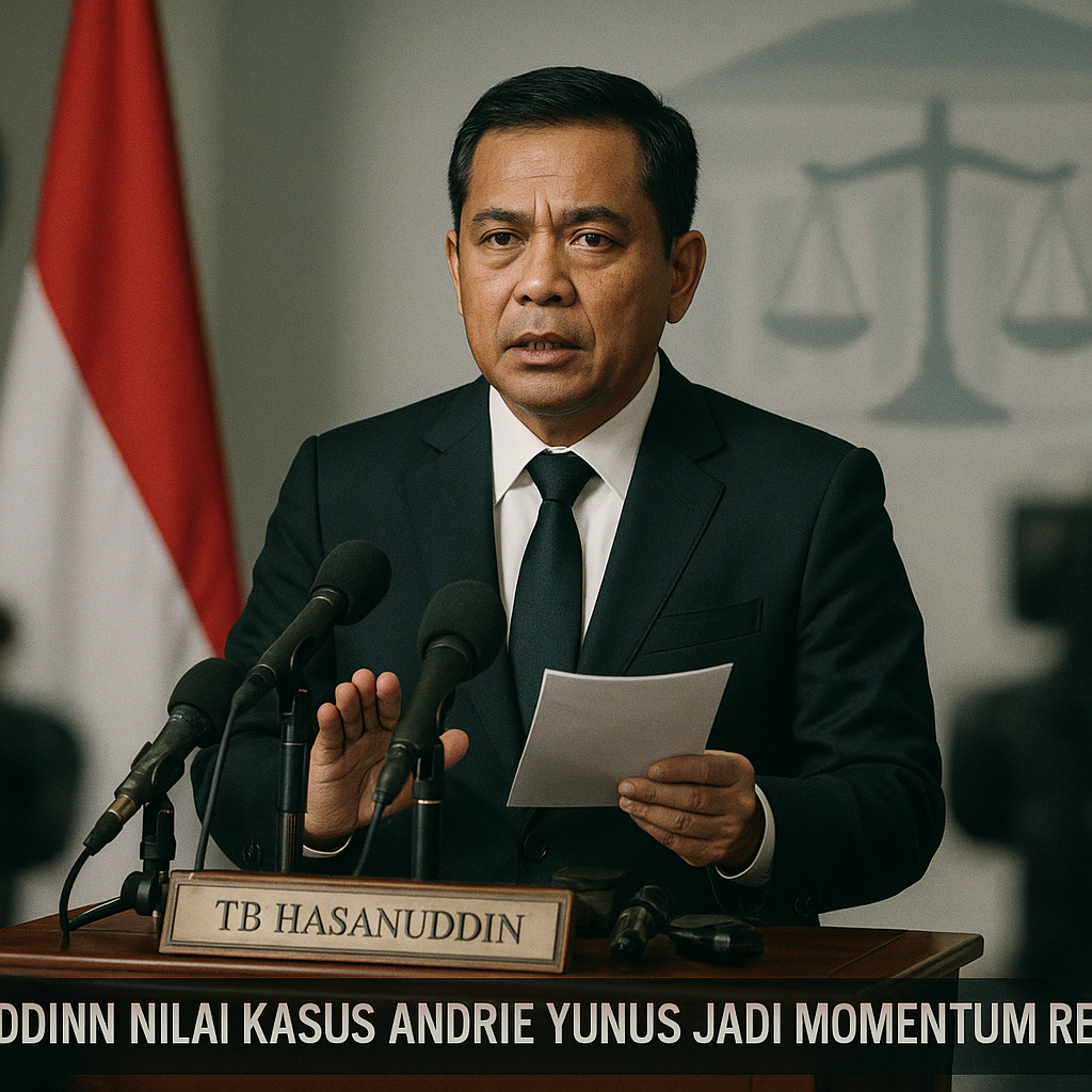 TB Hasanuddin Nilai Kasus Andrie Yunus Jadi Momentum Revisi Aturan Peradilan Militer
