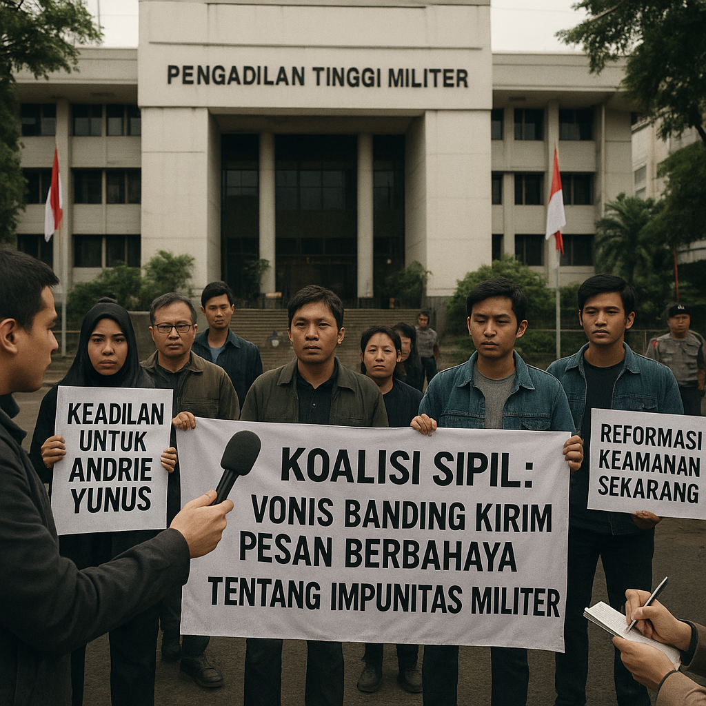 Koalisi Sipil: Vonis Banding Kasus Andrie Yunus Kirim Pesan Berbahaya tentang Impunitas Militer