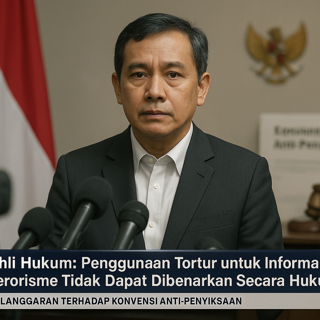 Ahli Hukum: Penggunaan Tortur untuk Informasi Terorisme Tidak Dapat Dibenarkan Secara Hukum
