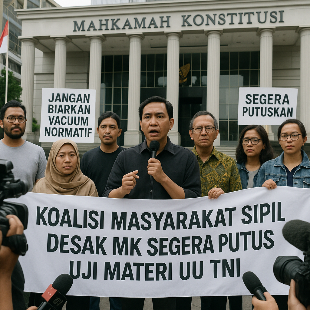 Koalisi Masyarakat Sipil Desak MK Segera Putus Uji Materi UU TNI