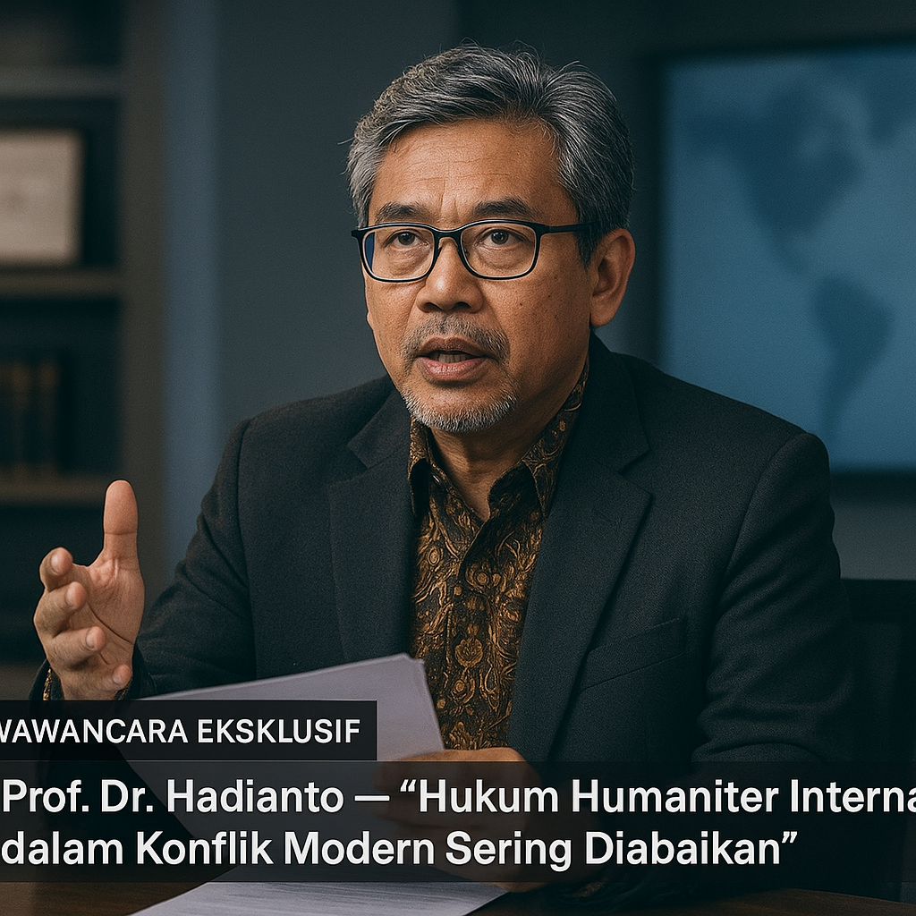 Wawancara Eksklusif dengan Prof. Dr. Hadianto: 'Hukum Humaniter Internasional dalam Konflik Modern sering Diabaikan oleh Negara Berkekuatan Militer'