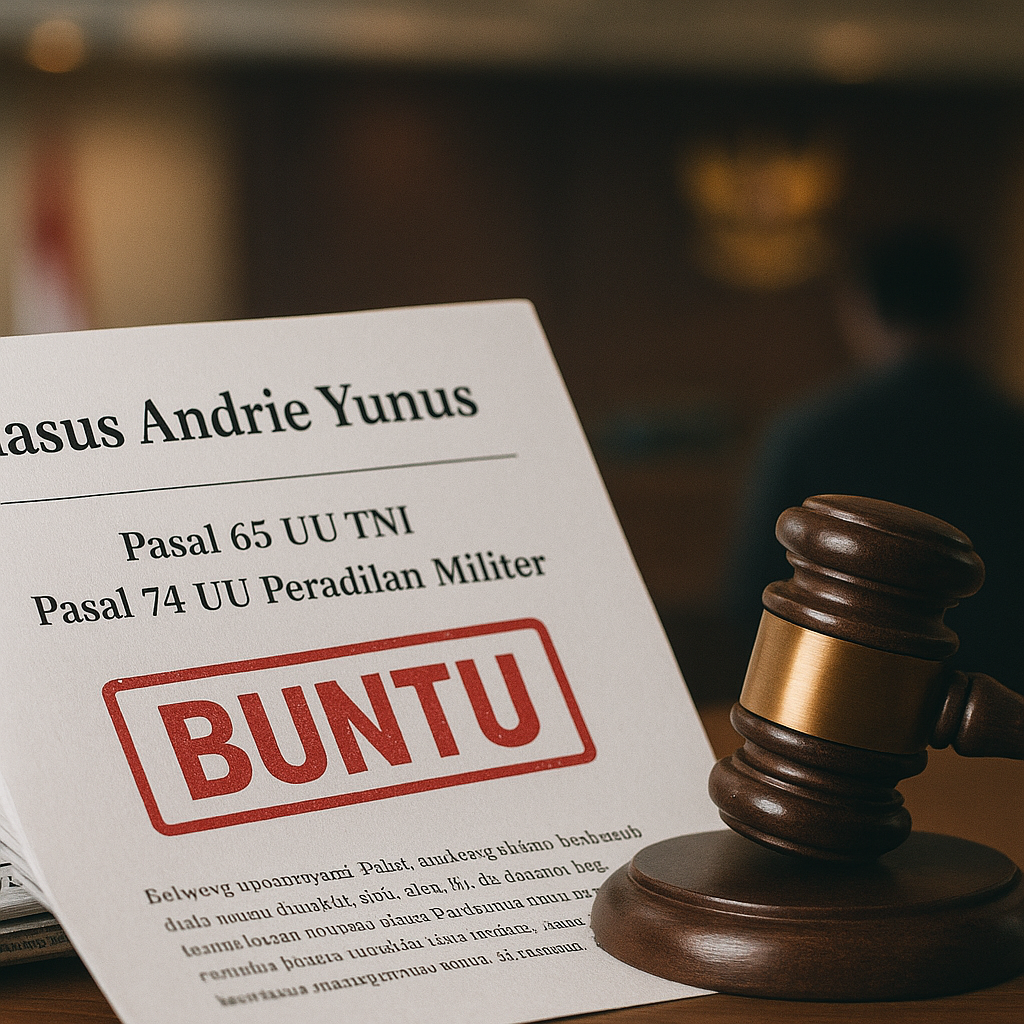 DPR Ungkap Alasan Kasus Andrie Yunus Tak Bisa Dibawa ke Peradilan Umum