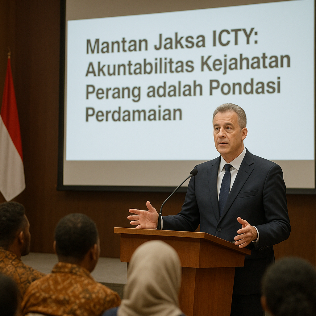 Mantan Jaksa ICTY Beri Kuliah Umum: Akuntabilitas Kejahatan Perang adalah Pondasi Perdamaian