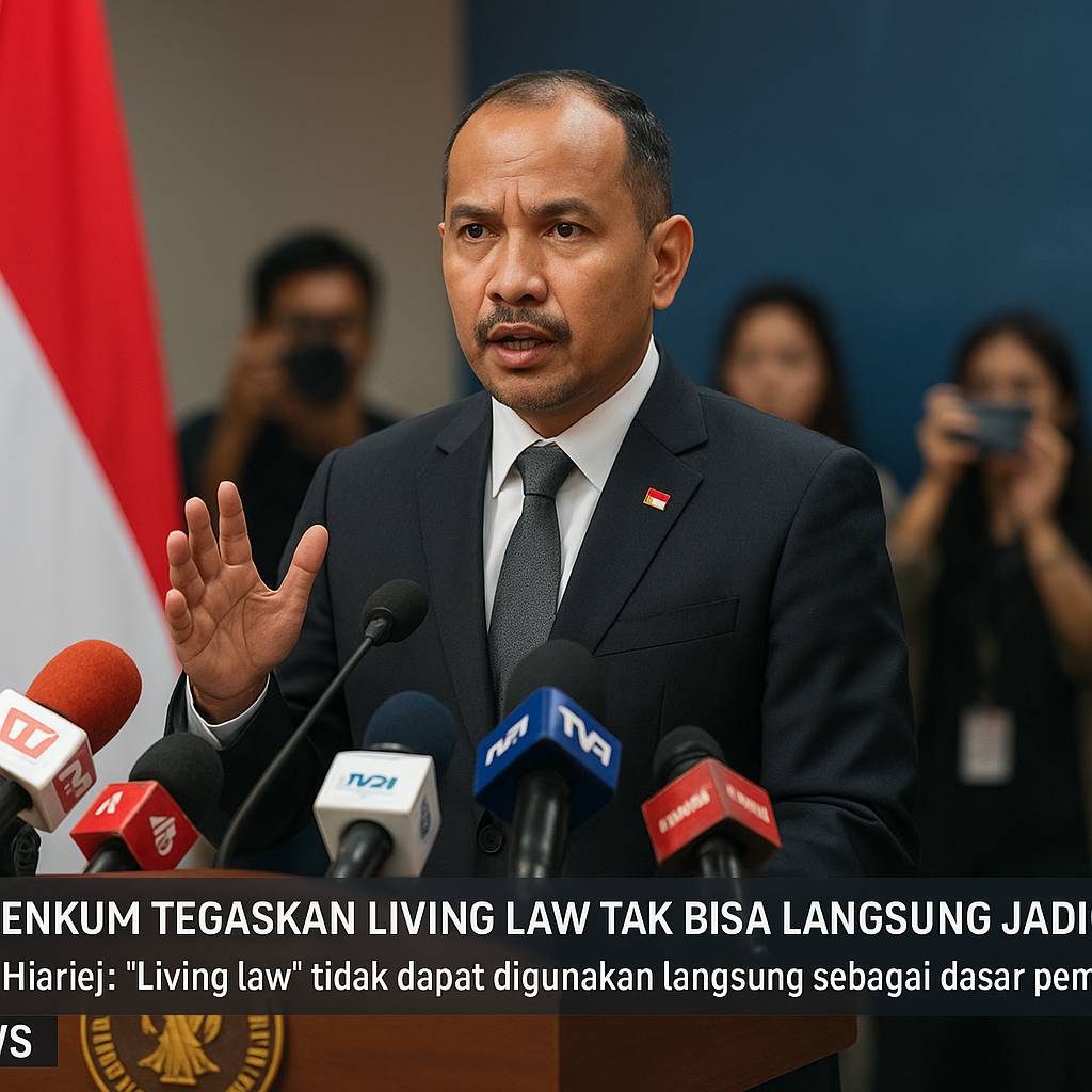 Wamenkum Tegaskan Living Law Tak Bisa Langsung Jadi Dasar Pidana, Tanggapi Kekhawatiran Ketidakpastian Hukum