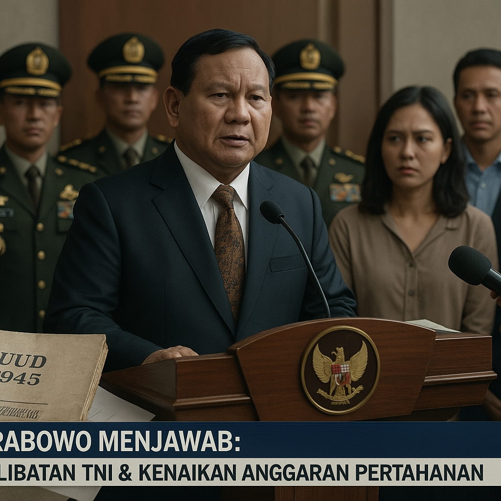 Prabowo Menjawab, Ungkap Alasan Pelibatan TNI di Berbagai Sektor hingga Tambah Anggaran Pertahanan