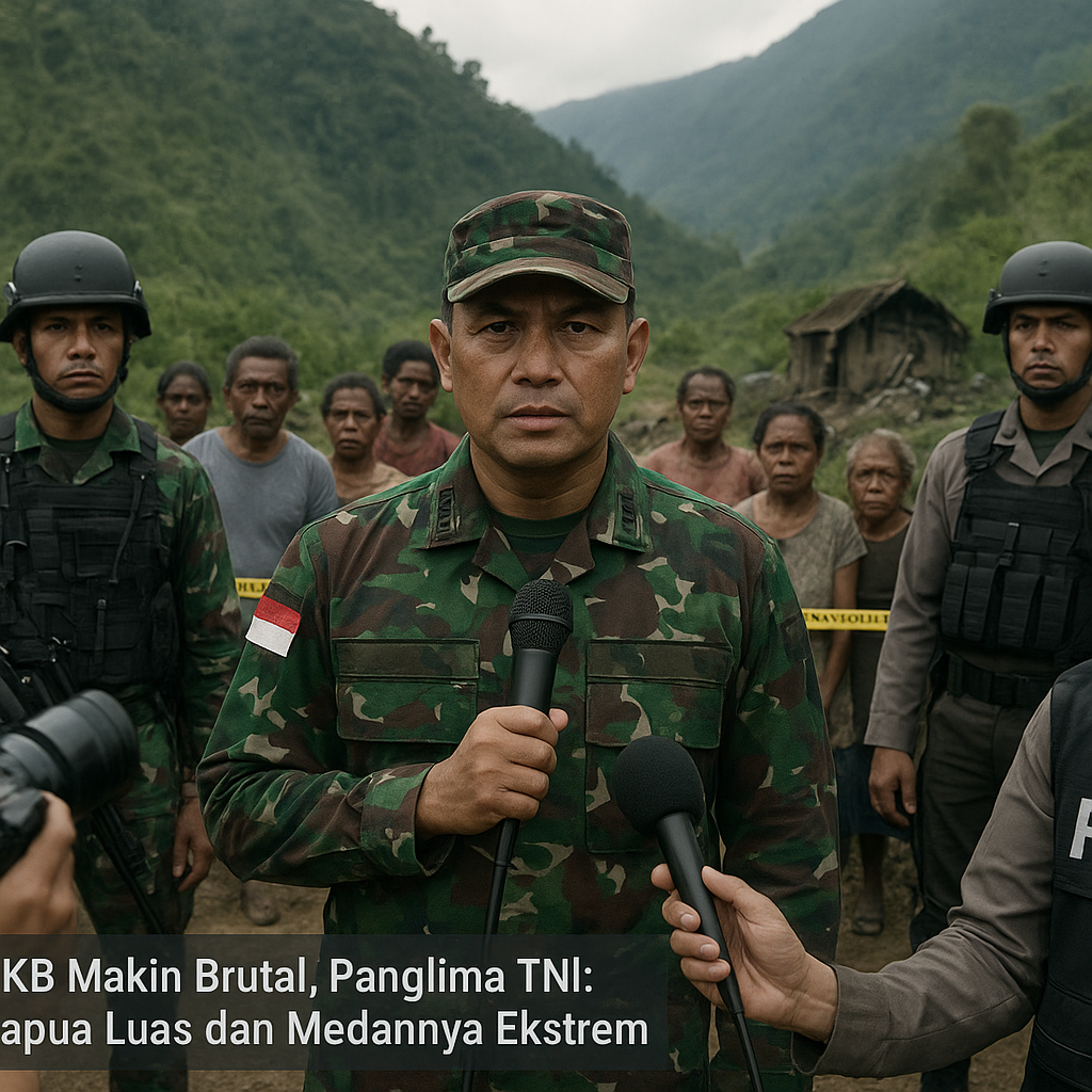 KKB Makin Brutal Bunuh Warga, Panglima TNI: Papua Luas dan Medannya Ekstrem