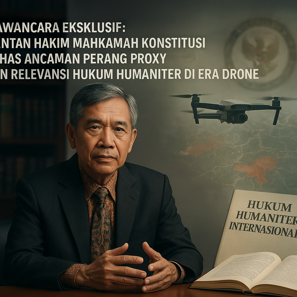 Wawancara Eksklusif: Mantan Hakim Mahkamah Konstitusi Bahas Ancaman Perang Proxy dan Relevansi Hukum Humaniter di Era Drone