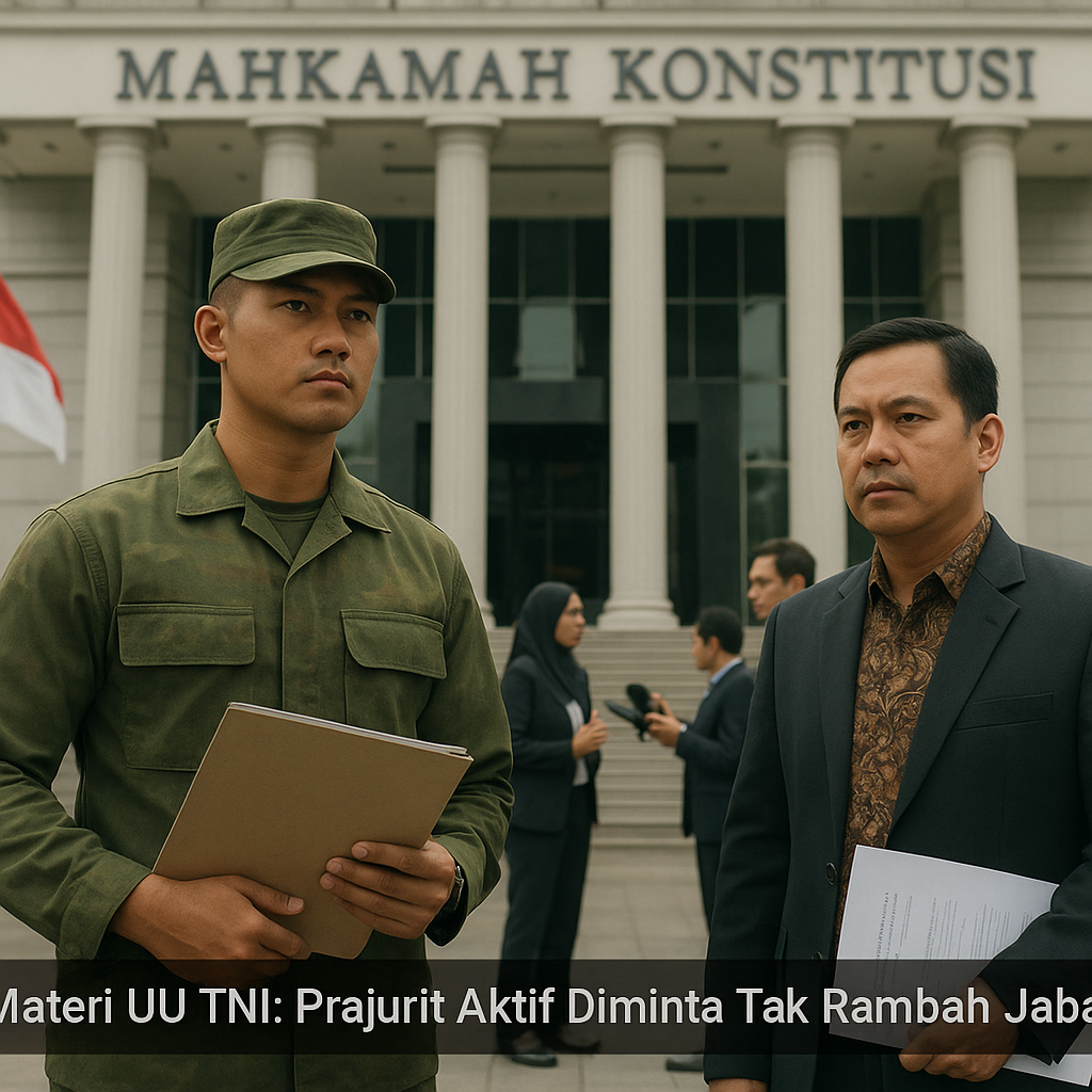 Uji Materi UU TNI di MK: Prajurit Aktif Diminta Tak Rambah Jabatan Sipil
