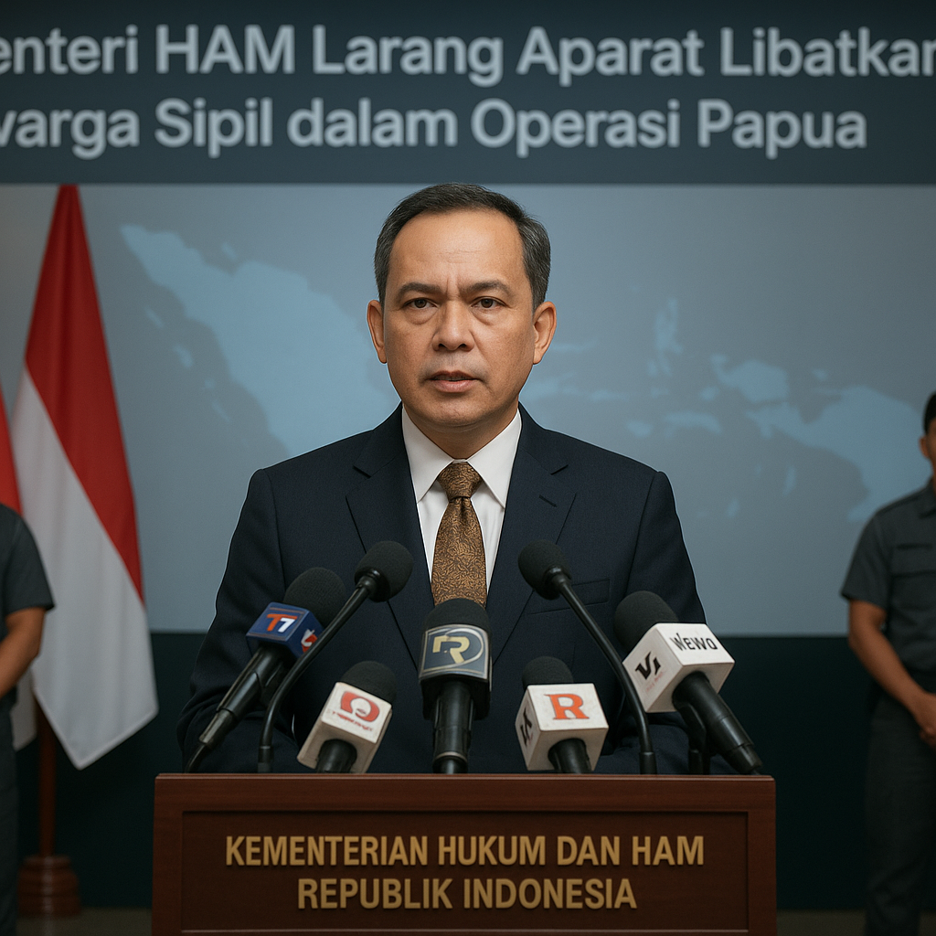Menteri HAM Larang Aparat Libatkan Warga Sipil dalam Operasi Papua, Tegaskan Prinsip Pembedaan