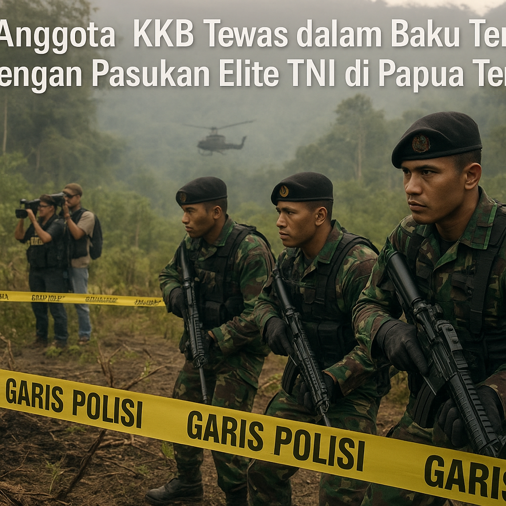 4 Anggota KKB Tewas dalam Baku Tembak dengan Pasukan Elite TNI di Papua Tengah