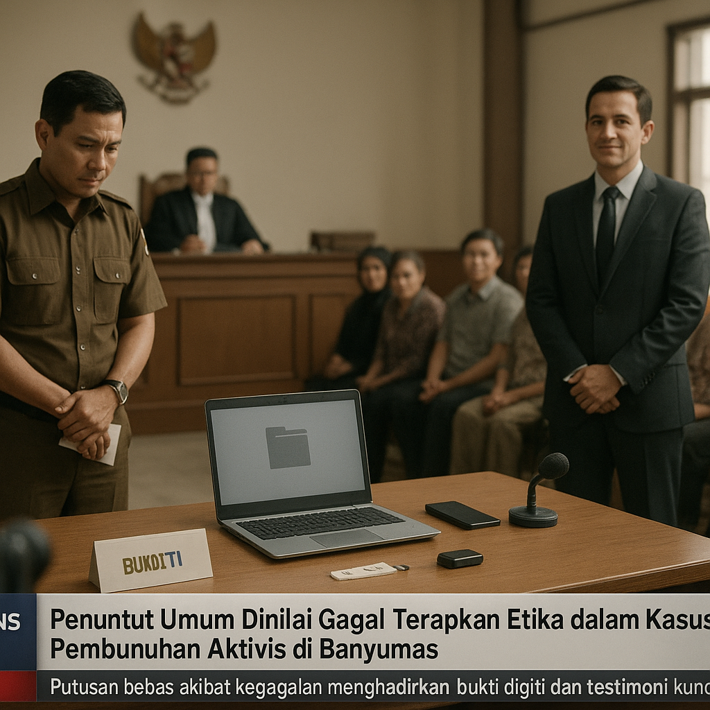 Penuntut Umum Dinilai Gagal Terapkan Etika dalam Kasus Pembunuhan Aktivis di Banyumas