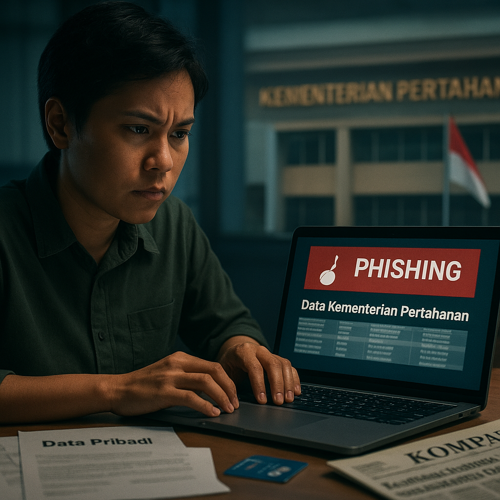 Kompas: Keamanan Nasional dan Hukum Siber – Ancaman Terbaru Serangan Phishing terhadap Data Pertahanan
