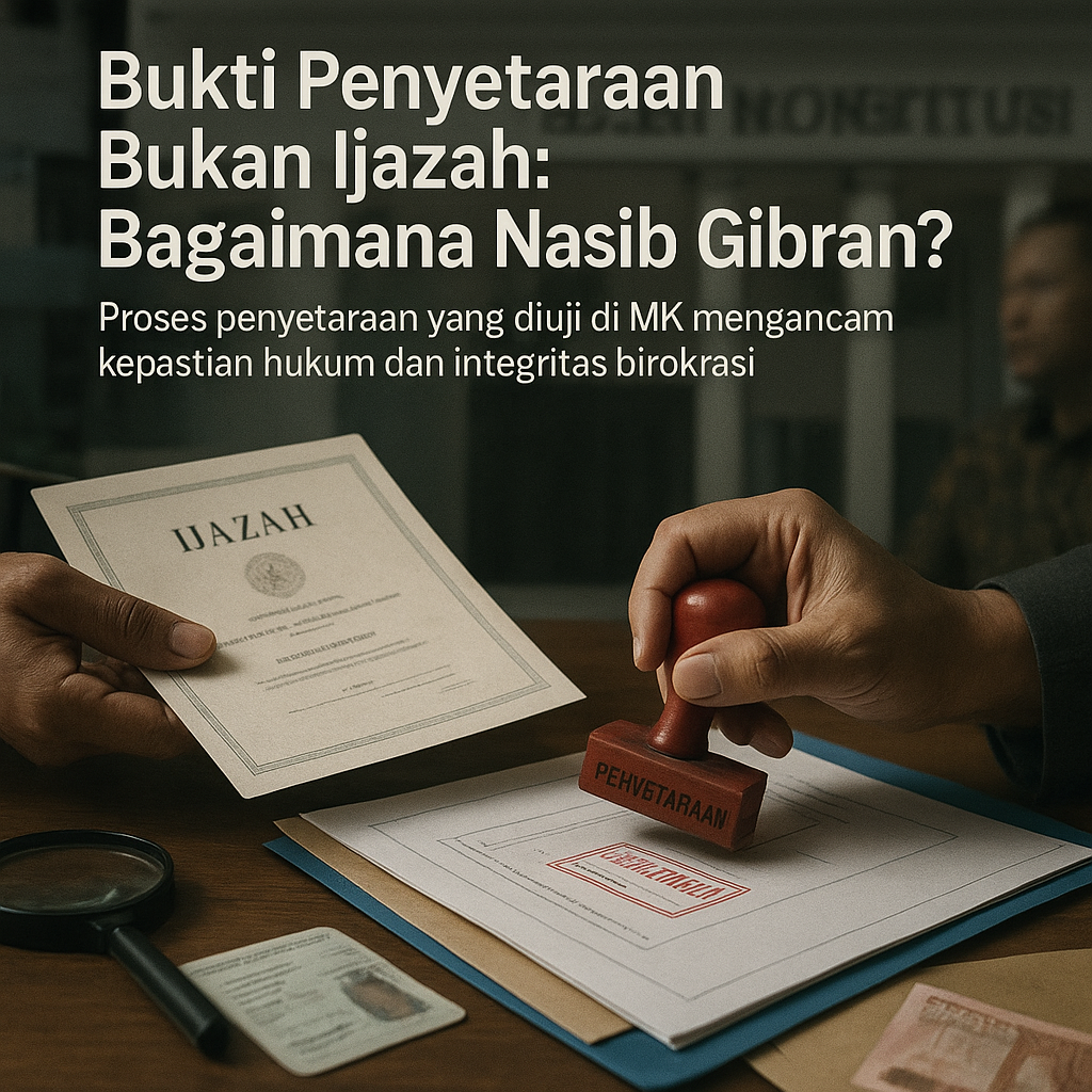 Bukti Penyetaraan Bukan Ijazah: Bagaimana Nasib Gibran?