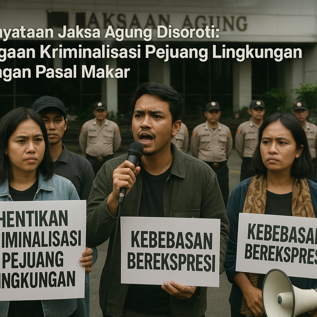 Pernyataan Jaksa Agung Disoroti: Dugaan Kriminalisasi Pejuang Lingkungan dengan Pasal Makar