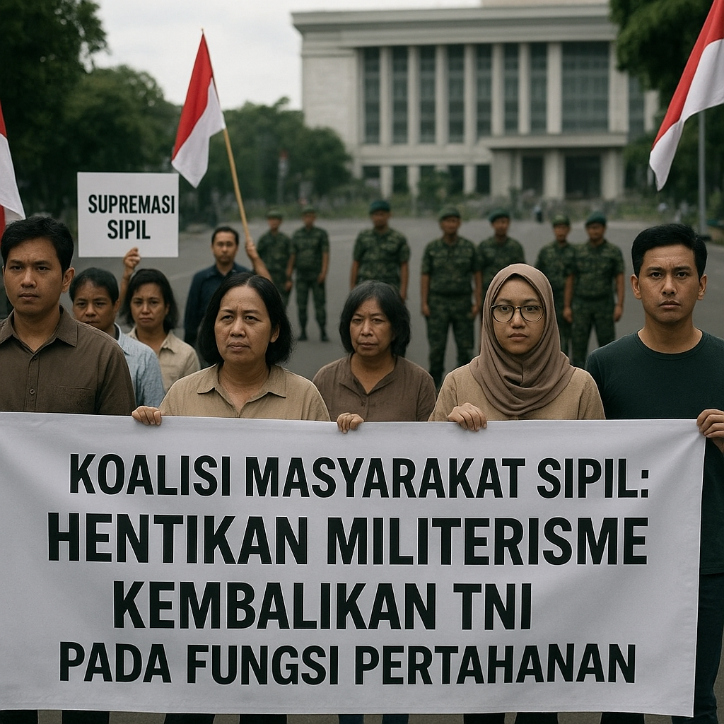 Koalisi Masyarakat Sipil: Hentikan Militerisme, Kembalikan TNI pada Fungsi Pertahanan