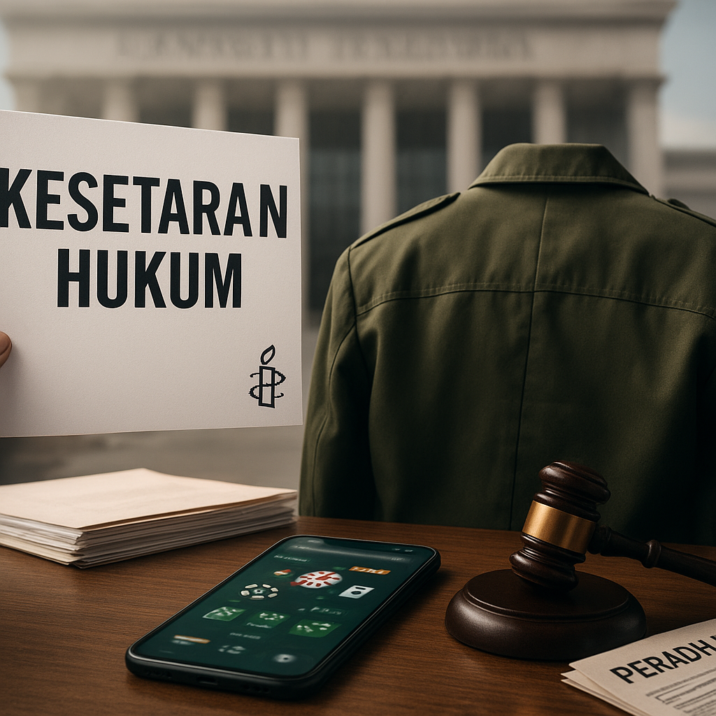 Amnesty Desak Dugaan Judi Online Oknum TNI Diproses di Peradilan Umum