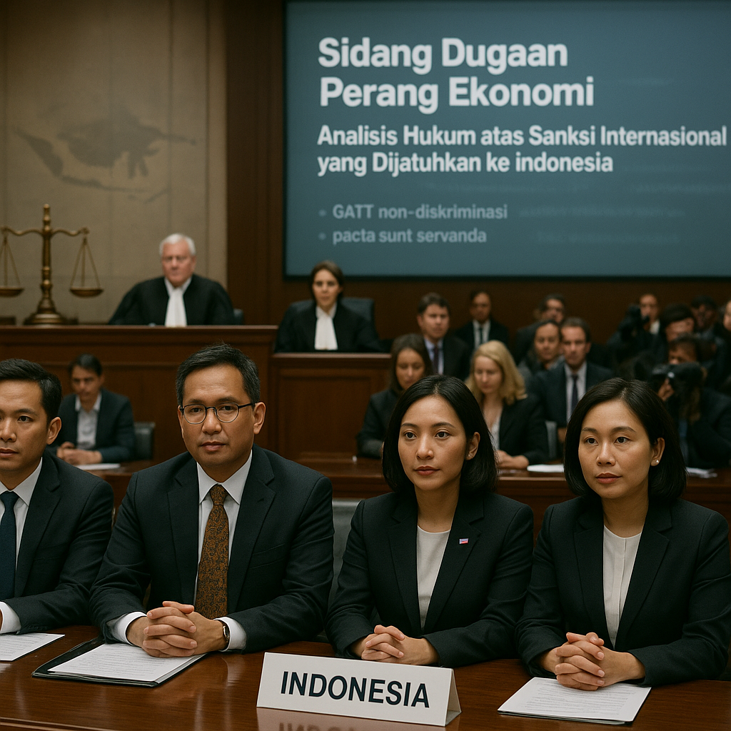 Sidang Dugaan Perang Ekonomi: Analisis Hukum atas Sanksi Internasional yang Dijatuhkan ke Indonesia