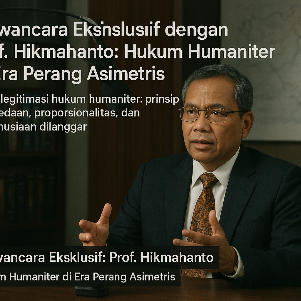 Wawancara Eksklusif dengan Prof. Hikmahanto: Hukum Humaniter di Era Perang Asimetris