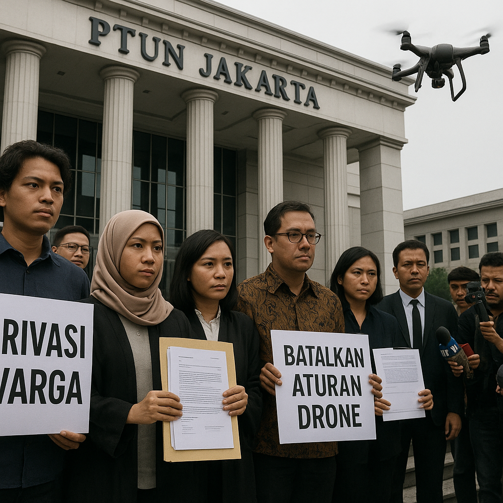 Koalisi Masyarakat Sipil Gugat Aturan Penggunaan Drone oleh Polisi dan TNI