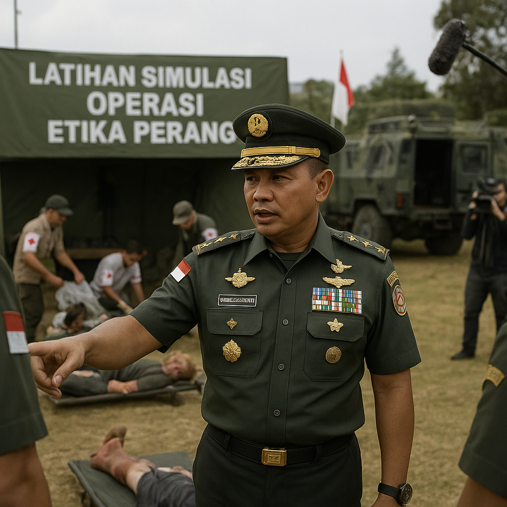 Panglima TNI Tinjau Etika Perang dalam Latihan Simulasi Operasi, Tegaskan Komitmen pada Hukum Humaniter Internasional
