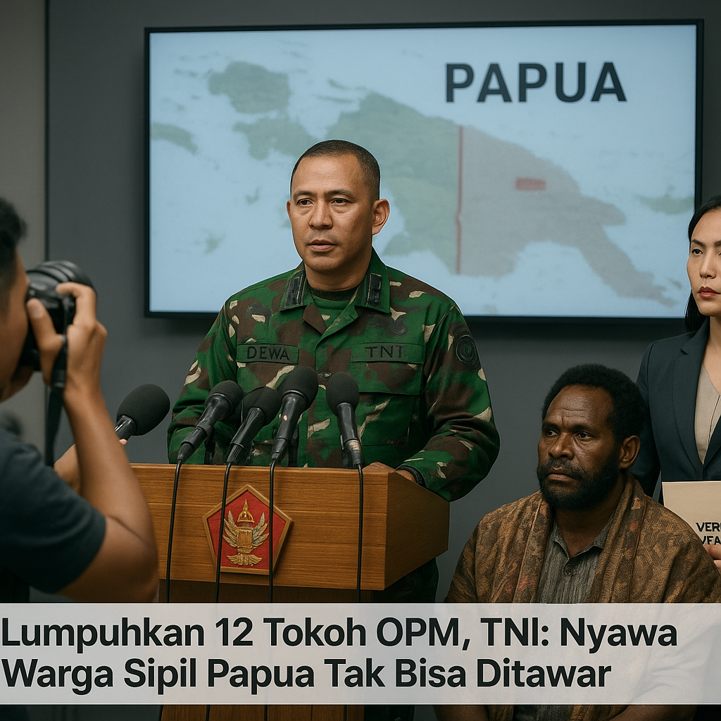 Lumpuhkan 12 Tokoh OPM, TNI: Nyawa Warga Sipil Papua Tak Bisa Ditawar