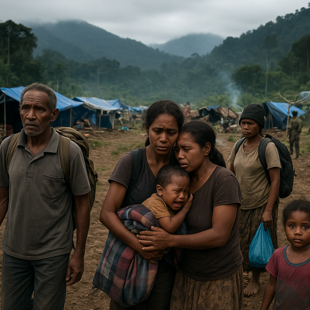 Kontak Senjata di Puncak Papua Tengah Picu Trauma Mendalam dan Gelombang Pengungsian Warga