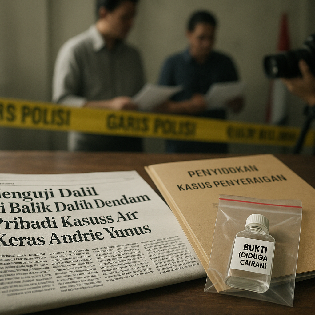 Menguji Dalil di Balik Dalih Dendam Pribadi Kasus Air Keras Andrie Yunus