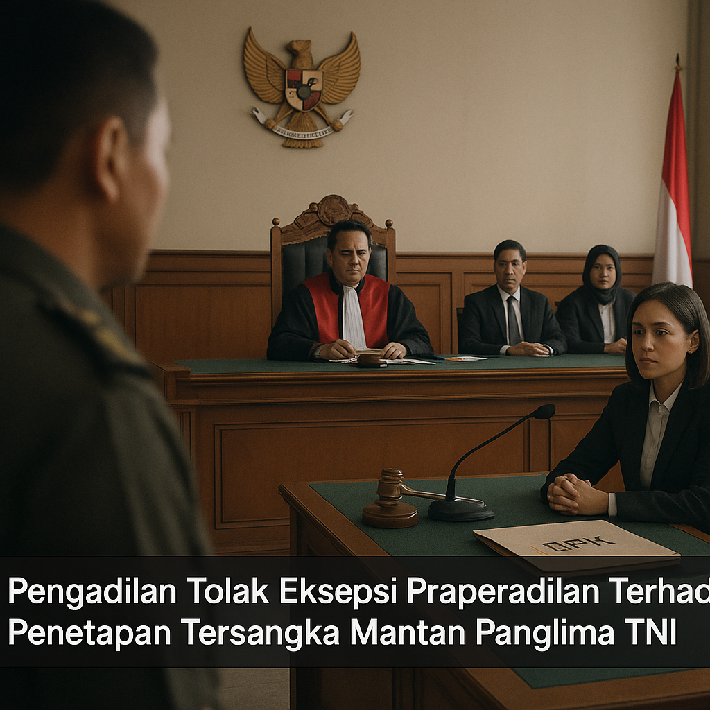 Pengadilan Tolak Eksepsi Praperadilan Terhadap Penetapan Tersangka Mantan Panglima TNI