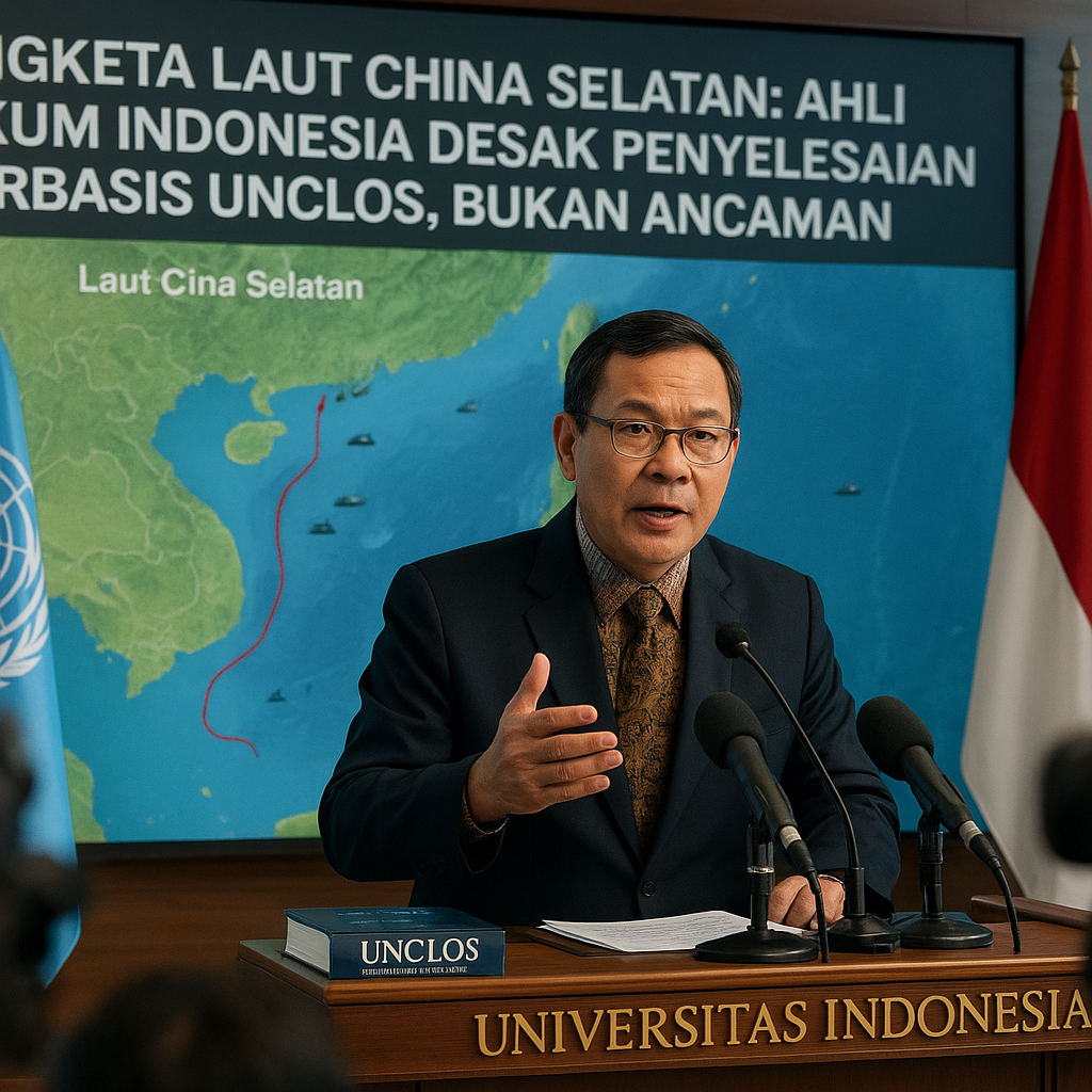 Sengketa Laut China Selatan: Ahli Hukum Indonesia Desak Penyelesaian Berbasis UNCLOS, Bukan Ancaman Militer