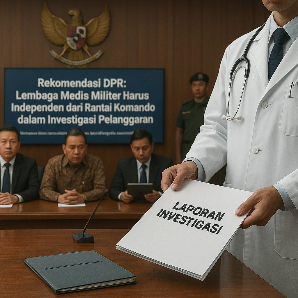 Rekomendasi DPR: Lembaga Medis Militer Harus Independen dari Rantai Komando dalam Investigasi Pelanggaran