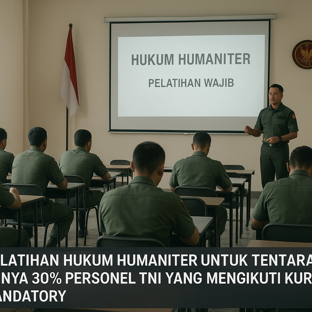 Pelatihan Hukum Humaniter untuk Tentara: Hanya 30% Personel TNI yang Mengikuti Kursus Mandatory