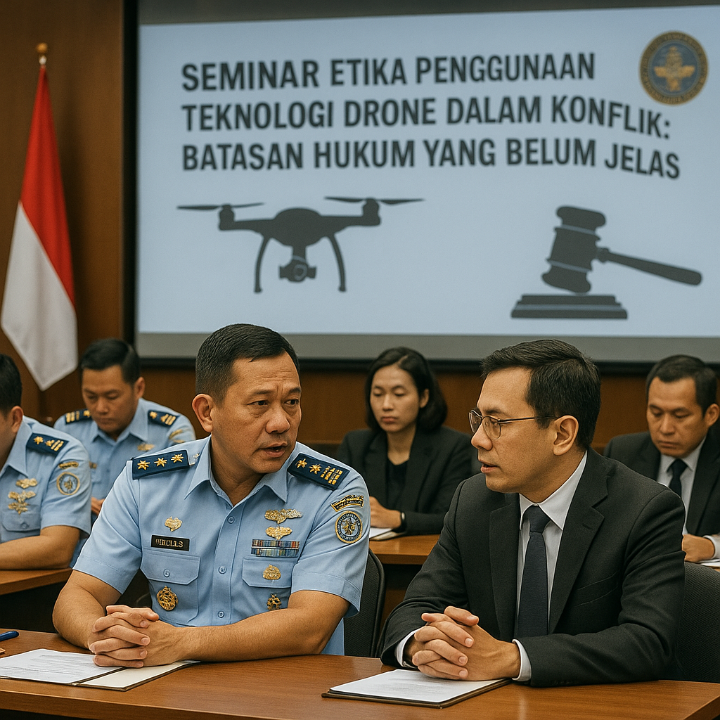 TNI AU dan Kementerian Pertahanan Gelar Seminar Etika Penggunaan Teknologi Drone dalam Konflik: Batasan Hukum yang Belum Jelas