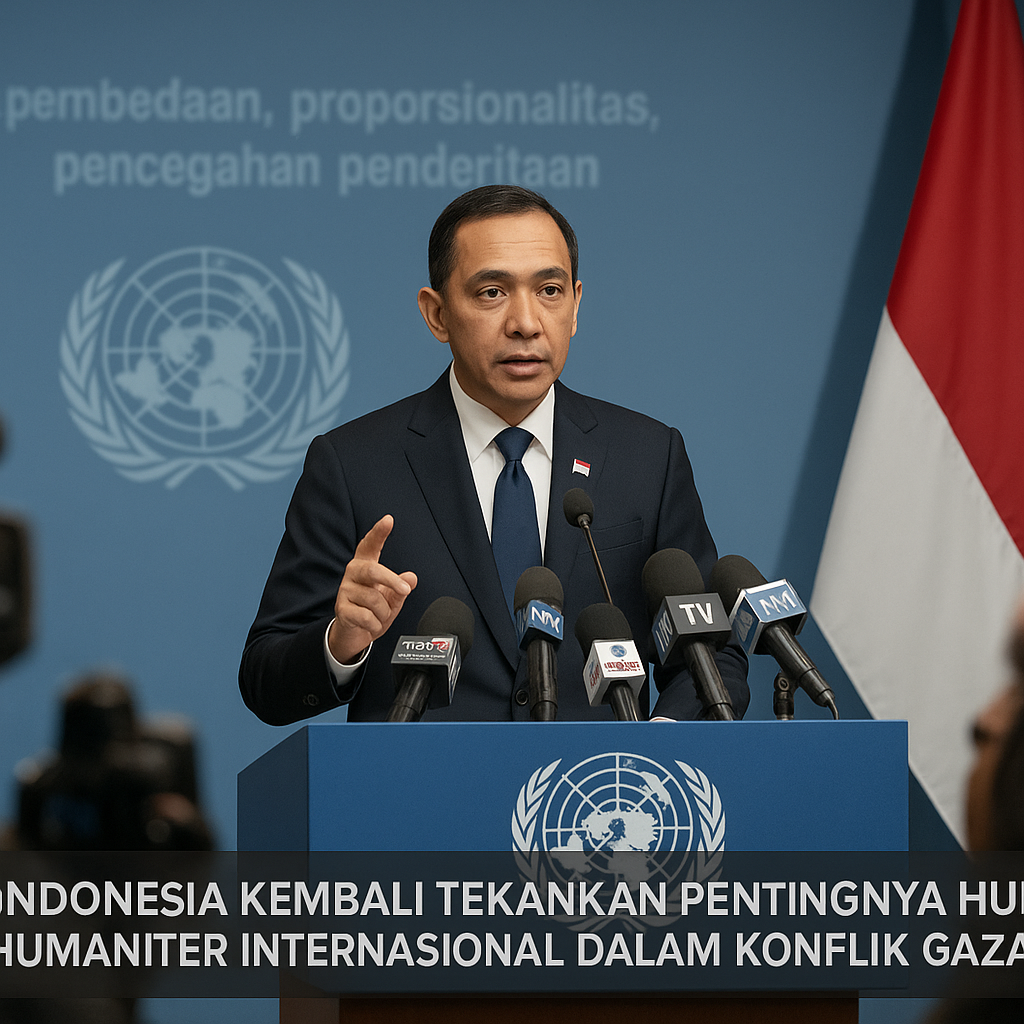 Indonesia Kembali Tekankan Pentingnya Hukum Humaniter Internasional dalam Konflik Gaza di PBB